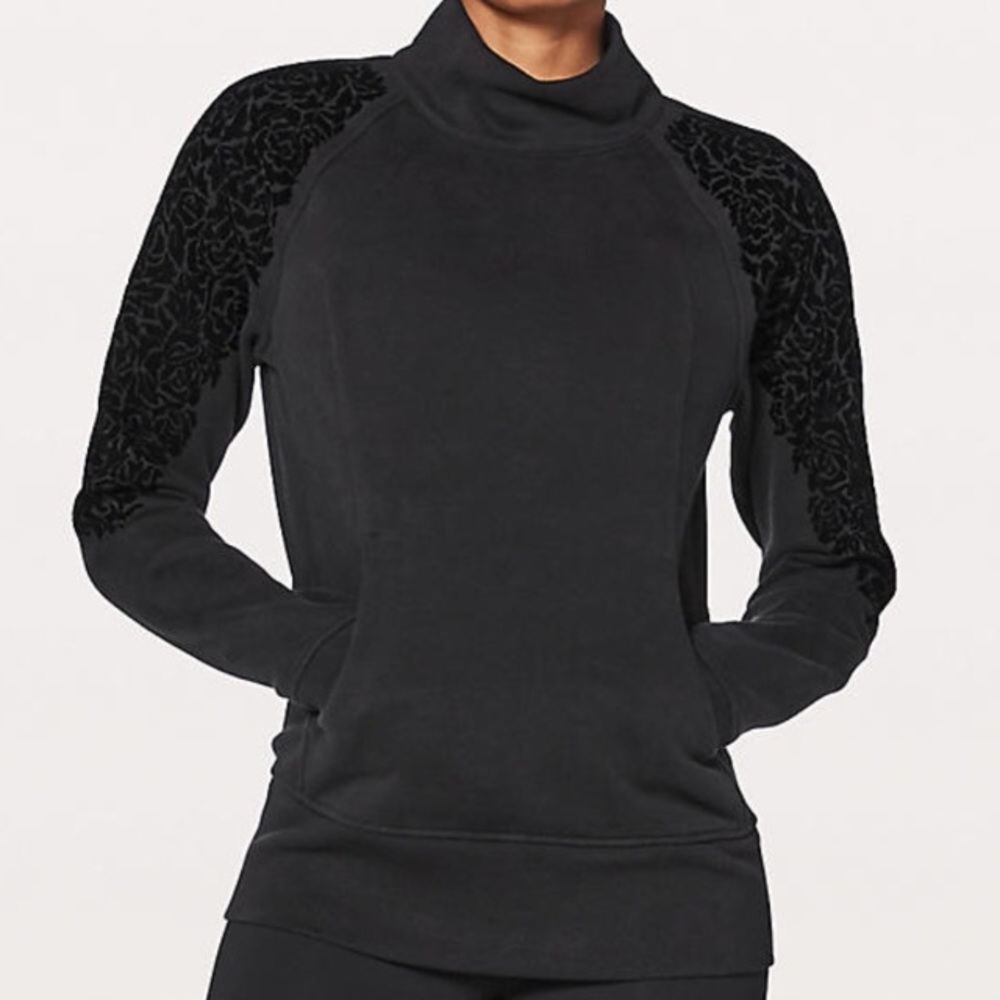Lululemon Athletica Velvet Floral Flock Pullover